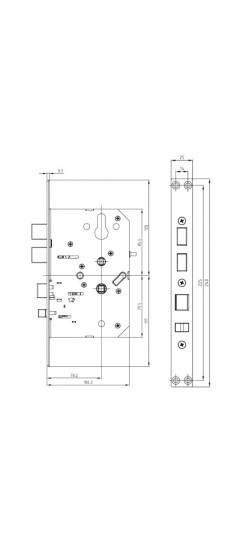 Электронный дверной замок Solity GP-6000BAK BLACK с Face ID | Алюминий, ABS-пластик, закаленное стекло, Черный, 90 × 385 × 65,4 мм