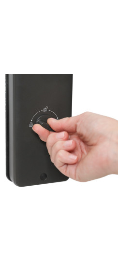 Электронный замок Smart lock DZ21Pro | Высококачественный алюминиевый сплав с закаленным стеклом с олеофобным покрытием, Черный, 418*73*52 мм