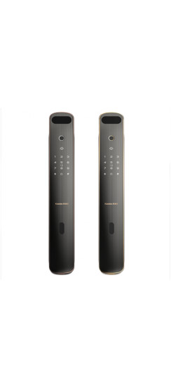 Электронный дверной замок Kaadas K19F gold c Face ID | Металл, Черный, золотой, 440.2*73.3*67.2 / 439.8*76.2 мм