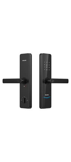 Электронный дверной замок Philips EasyKey 603 | Алюминиевый сплав, пластик, гальваностегия, лак горячей сушки, Черный, 344,4*81,58*77,4