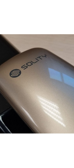 Врезной электронный дверной замок Solity GSP-1000BK GOLD с отпечатком пальца | Алюминий, ABS-пластик, Золотой, черный, 84 × 385 × 82 мм