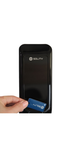 Электронный дверной замок Solity GP-3000BK BLACK с отпечатком пальца | Алюминий, ABS-пластик, Черный, 80 × 399,4 × 56,5 мм