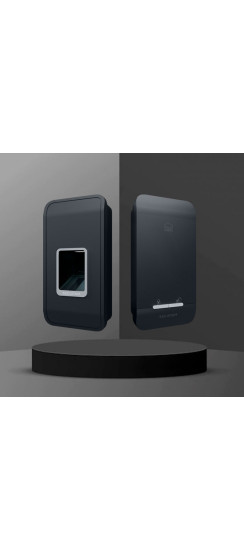 Врезной электронный дверной замок SECURAM D8 FINGER VEIN | Алюминий, Черный/Серебристый, 60 x 120 x 45