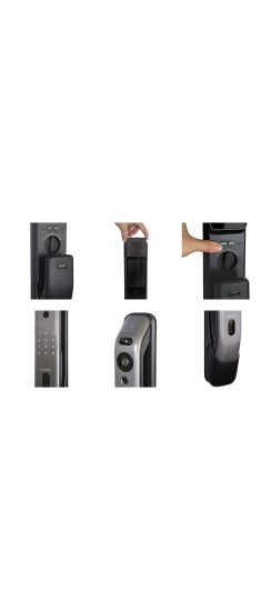 Электронный дверной замок с распознаванием лица Kaadas K20 Pro Max Black | Алюминиевый сплав, Черный, серый, 425*78*60