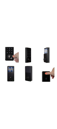 Электронный дверной замок Konan Z3 | Металлический сплав с матовым покрытием, Черный, 60х140х21 мм