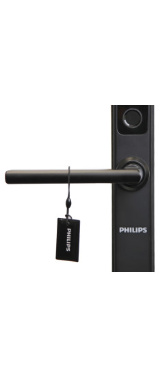 Электронный дверной замок Philips EasyKey DDL608-5HWS | Алюминиевый сплав, Черный, 43 х 324,72 х 72 мм