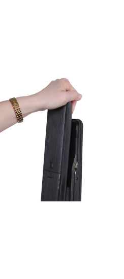 Электронный дверной замок Solity GP-4000BK DARK SILVER с отпечатком пальца | Алюминий, ABS-пластик, Черный, 80 × 399,4 × 56,5 мм