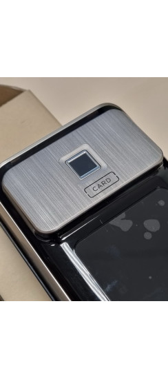 Врезной электронный дверной замок Solity GSP-2000BK Dark Silver с отпечатком пальца | Алюминий, ABS-пластик, Черный, серый, 80 × 399,4 × 56,5 мм