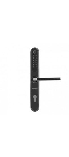 Электронный дверной замок Home Slim BLACK Novilock v.4238 | Металл, Черный, 39×310×23 мм