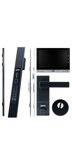 Sanyo D702 USmart Go | Алюминиевый сплав, сталь, пластик, Черный матовый, глянцевый, Ручка-штанга - 1800х40х52, дисплей - 190х255х50, ручка - 185х59х58