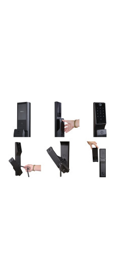 Moorgen T3+ без врезной части, видеоглазок, Wi-Fi | Цинковый сплав+алюминиевый сплав+IML. Материал сердечника: Высококачественный сплав. Материал сердечника замка: Чистая медь., Черный, 410 x 73