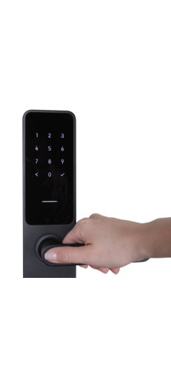 Электронный дверной замок Aqara A100 Zigbee Edition | Алюминиевый сплав, пластик, Черный, 375 × 77 × 23,6 мм