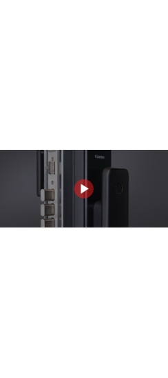 Электронный дверной замок Kaadas Q3 с отпечатком пальца | Алюминиевый сплав, Черный, 73,90*405,70*64,80 мм