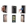 Умный дверной замок с ручкой Solity GP-6000BAK Champagne Gold, Face-ID | Алюминий, ABS-пластик, закаленное стекло, Шампань, 90 × 385 × 65,4 мм
