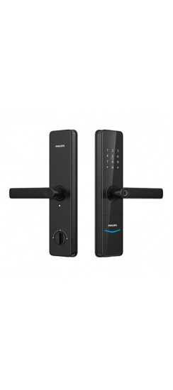 Электронный дверной замок Philips EasyKey 603 | Алюминиевый сплав, пластик, гальваностегия, лак горячей сушки, Черный, 344,4*81,58*77,4