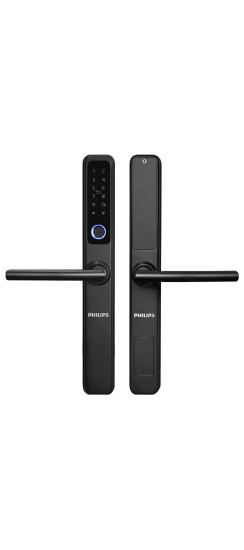 Электронный дверной замок Philips EasyKey DDL608-5HWS | Алюминиевый сплав, Черный, 43 х 324,72 х 72 мм