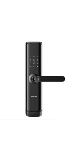 Электронный дверной замок Kaadas S110-5W с отпечатком пальца | Металл, Черный, 344х169х24 мм