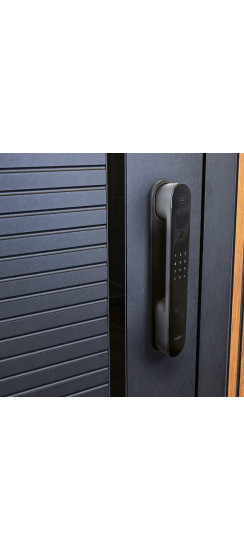 Электронный дверной замок Aqara D100 Zigbee Edition | Прочное стекло и металл с износостойким напылением, Черный, 393.8 мм*74.2*58,6мм