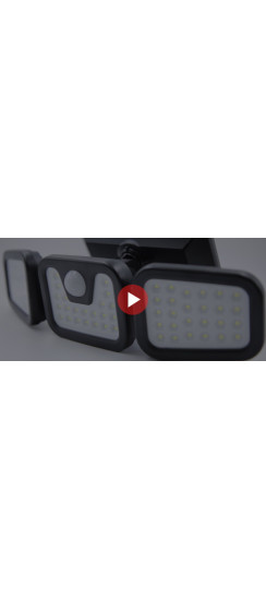 Уличный светильник на солнечной батарее | ABS пластик Солнечная панель: высококачественный поликремний, 5.5V1.8W, Чёрный, 280*120*120 мм