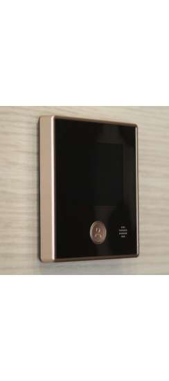 Видеоглазок Look 2 new | Черный \ золотой, Внутренний блок 95x85x17 мм Наружный блок 65x15x47 мм