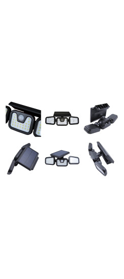 Уличный светильник на солнечной батарее | ABS пластик Солнечная панель: высококачественный поликремний, 5.5V1.8W, Чёрный, 280*120*120 мм