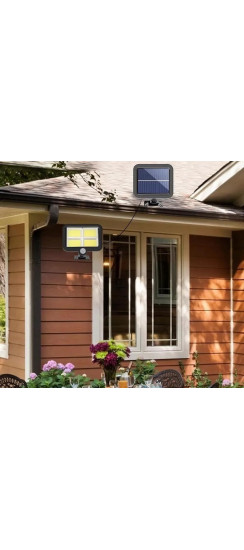 Уличный светильник LF1530 | Пластик, Чёрный, Блок светильника 150*110*40 мм Блок солнечной батареи 130*115*15 мм