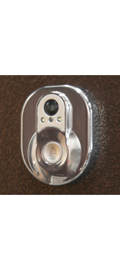 Видеоглазок Look 1 | Черный, хром, Внутренний блок 65x100x20 мм. Наружный блок 65x50x17 мм.