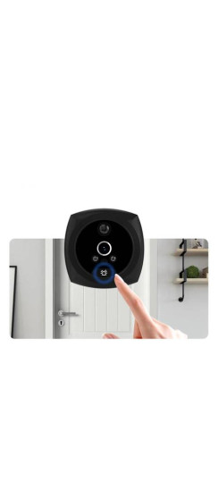 Видеоглазок Look 5-2 | Черный, Внутренний блок 145х88х14,5 мм Наружный блок 62x62x15 мм