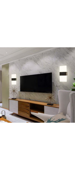 Светодиодный накладной светильник с датчиком движения Style Black | Пластик, Чёрный, Матовый/бесцветный, 225*100*30 мм