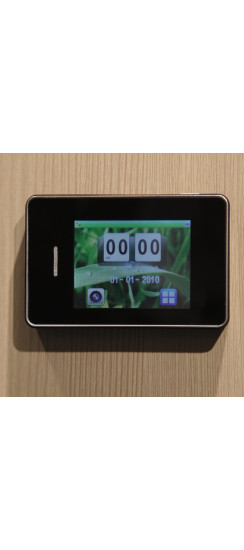 Видеоглазок Look 1 | Черный, хром, Внутренний блок 65x100x20 мм. Наружный блок 65x50x17 мм.