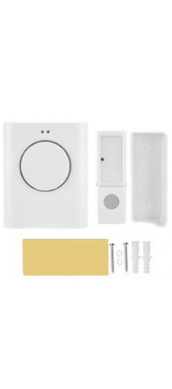 Дверной звонок MP-3 | Пластик, Белый, Внутренний блок 115*95*35 Внешний блок 100*30*25