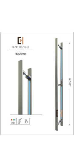 Арт. 50х25 Inox Premium , L-1800 мм