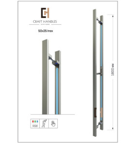 Арт. 50х25 Inox Premium , L-1800 мм