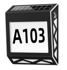 Номер дома с подсветкой на солнечной батарее