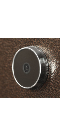 Видеоглазок Лайт MAX | Коричневый\хром, Внешний: диаметр 30мм Внутренний блок 120x62x20 мм