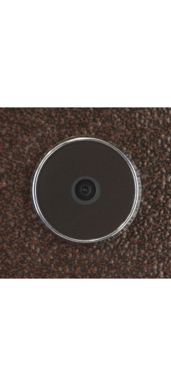 Видеоглазок Лайт MAX | Коричневый\хром, Внешний: диаметр 30мм Внутренний блок 120x62x20 мм