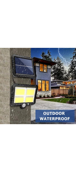 Уличный светильник LF1530 | Пластик, Чёрный, Блок светильника 150*110*40 мм Блок солнечной батареи 130*115*15 мм