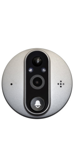 Видеоглазок ED-500PA Wi-Fi | Черный, серый, Внешние: 65*15мм Внутренний блок: 140*85*20мм