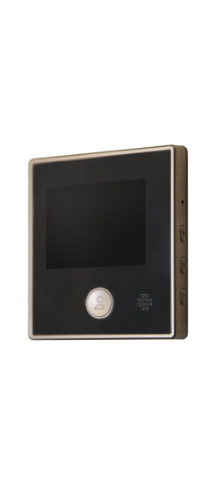 Видеоглазок Look 2 new | Черный \ золотой, Внутренний блок 95x85x17 мм Наружный блок 65x15x47 мм