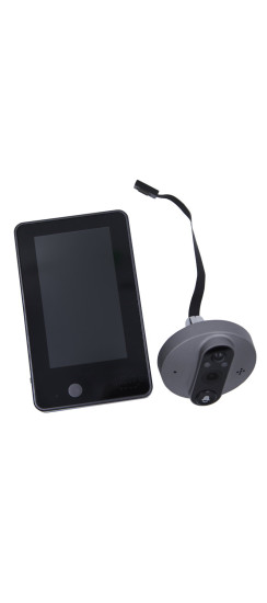 Видеоглазок ED-500PA Wi-Fi | Черный, серый, Внешние: 65*15мм Внутренний блок: 140*85*20мм