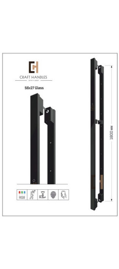 Арт. 56х27 Glass Premium + Dircode, L-1800 мм