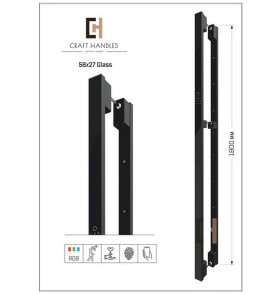 Арт. 56х27 Glass Premium + Dircode, L-1800 мм