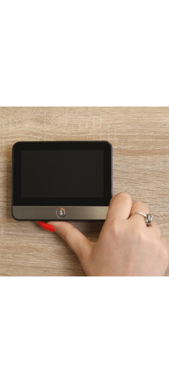 Видеоглазок S62 Wi-Fi | Черный, серый, Внешний: 65*10мм Внутренний блок 145*95*25мм