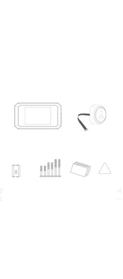 Видеоглазок Look 5-2 | Черный, Внутренний блок 145х88х14,5 мм Наружный блок 62x62x15 мм