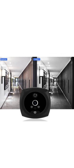 Видеоглазок Look 5-2 | Черный, Внутренний блок 145х88х14,5 мм Наружный блок 62x62x15 мм