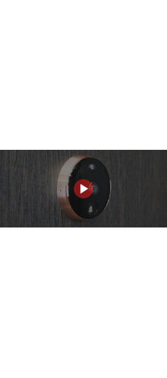 Видеоглазок Philips DV001 Wi-Fi | Бронза, чёрный, Внутренний блок 147*123*17.5мм  Внешний блок 68х16мм