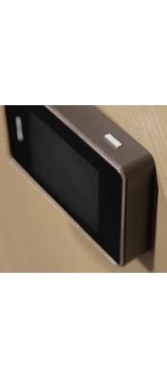 Видеоглазок Look 1 | Черный, хром, Внутренний блок 65x100x20 мм. Наружный блок 65x50x17 мм.