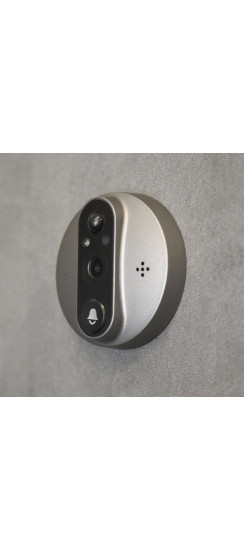 Видеоглазок ED-500PA Wi-Fi | Черный, серый, Внешние: 65*15мм Внутренний блок: 140*85*20мм