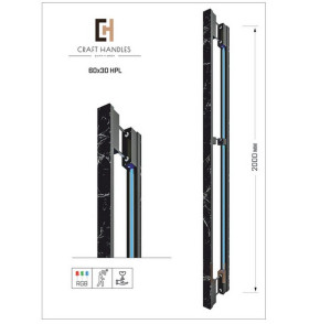 Арт. 60х30 HPL Premium Marble Black, L-2000 мм