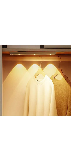 Светильник беспроводной плоский 40 см. | Пластик, Белый, 400 х 40 х 10 мм